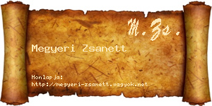 Megyeri Zsanett névjegykártya